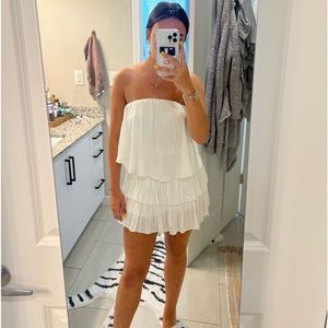 White Strapless Romper